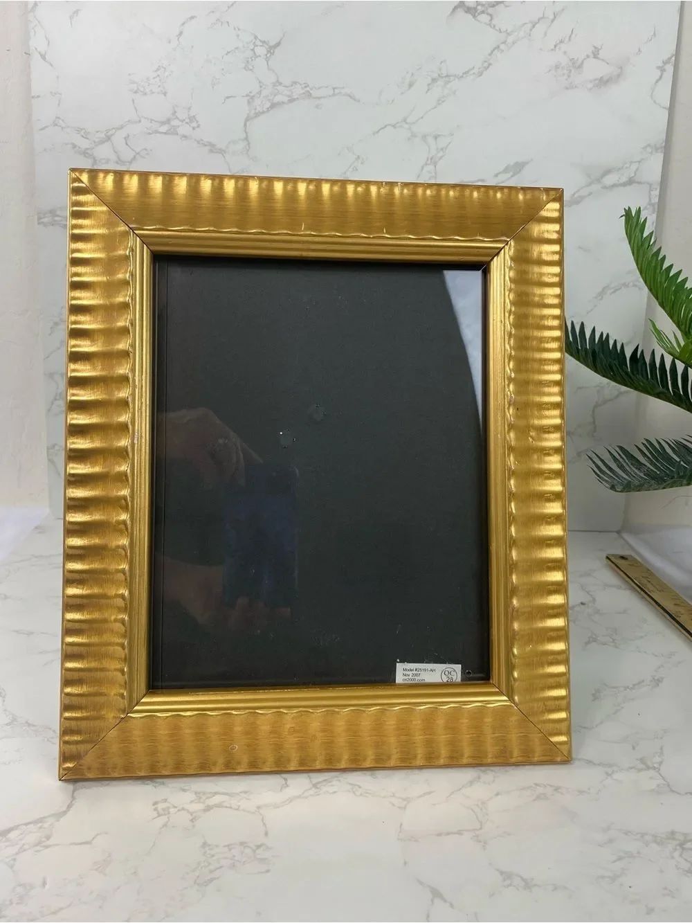Vintage Gold Wood Textured Photo Frame - Hollywood Regency 8x10